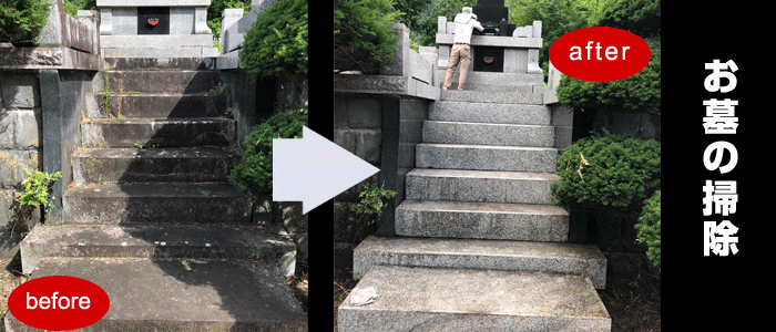 石のクリーニング